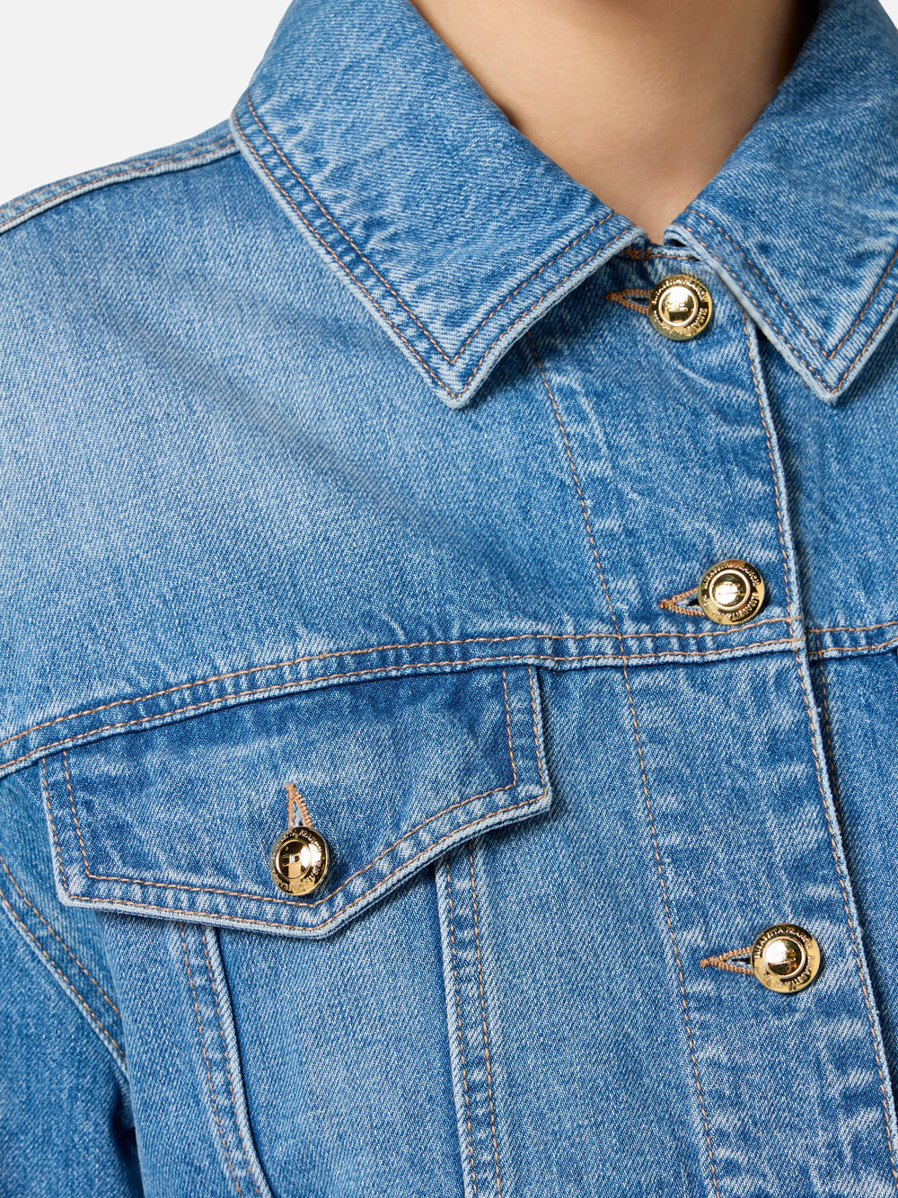 Giubbino di Jeans Elisabetta Franchi da Donna - Celeste Denim