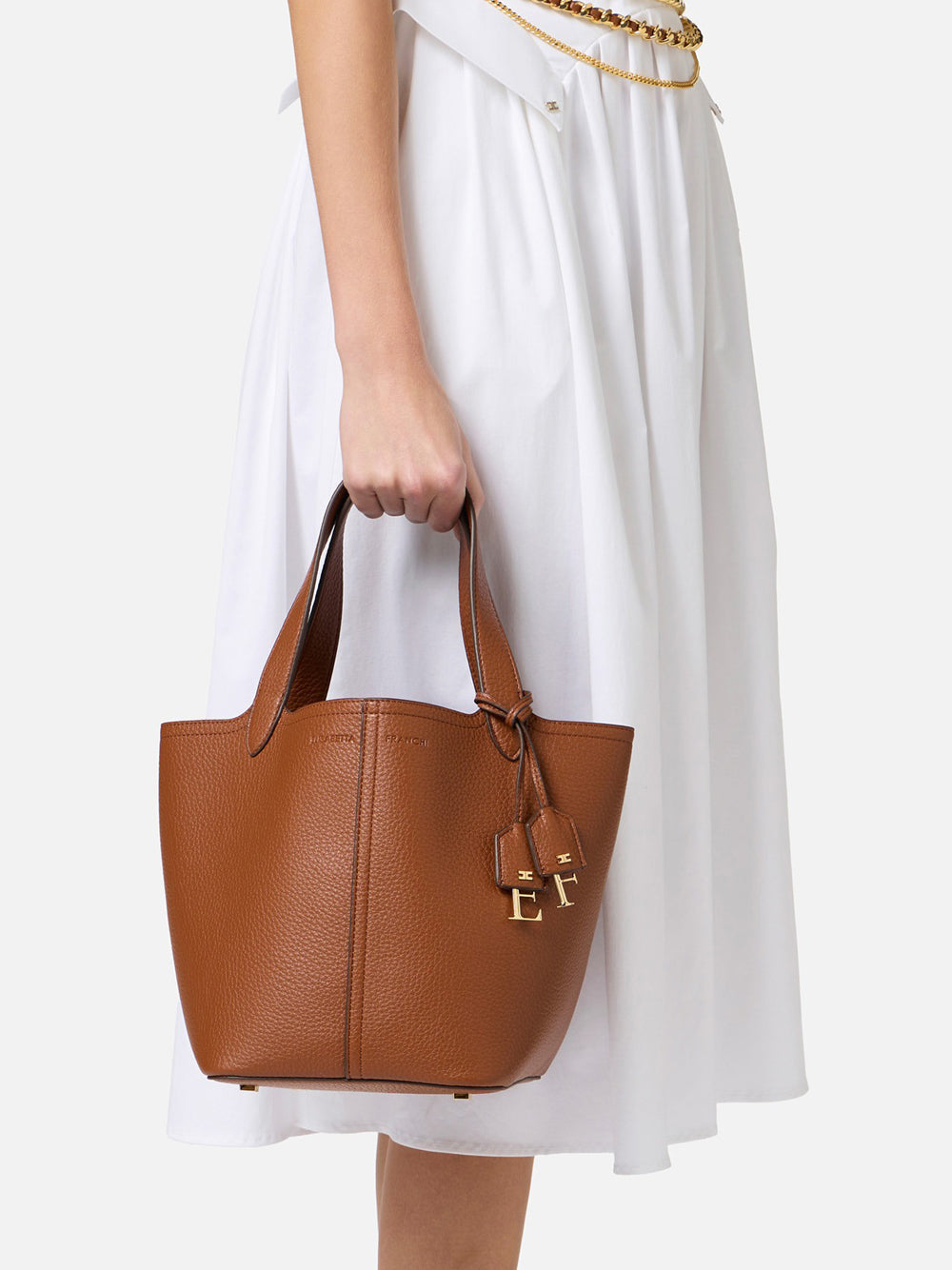 Borsa Shopper Elisabetta Franchi da Donna - Marrone