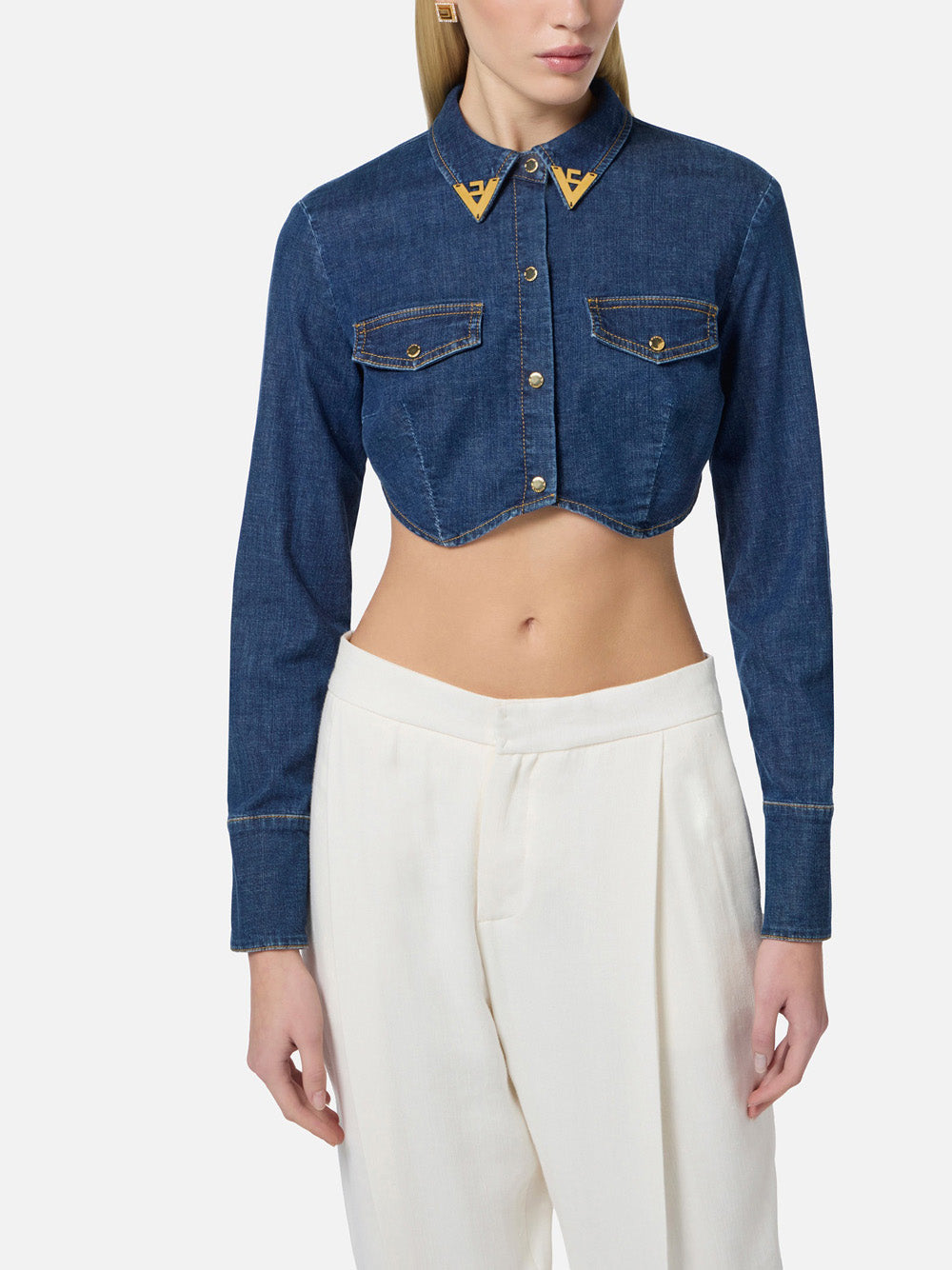 Camicia Jeans Elisabetta Franchi da Donna - Denim