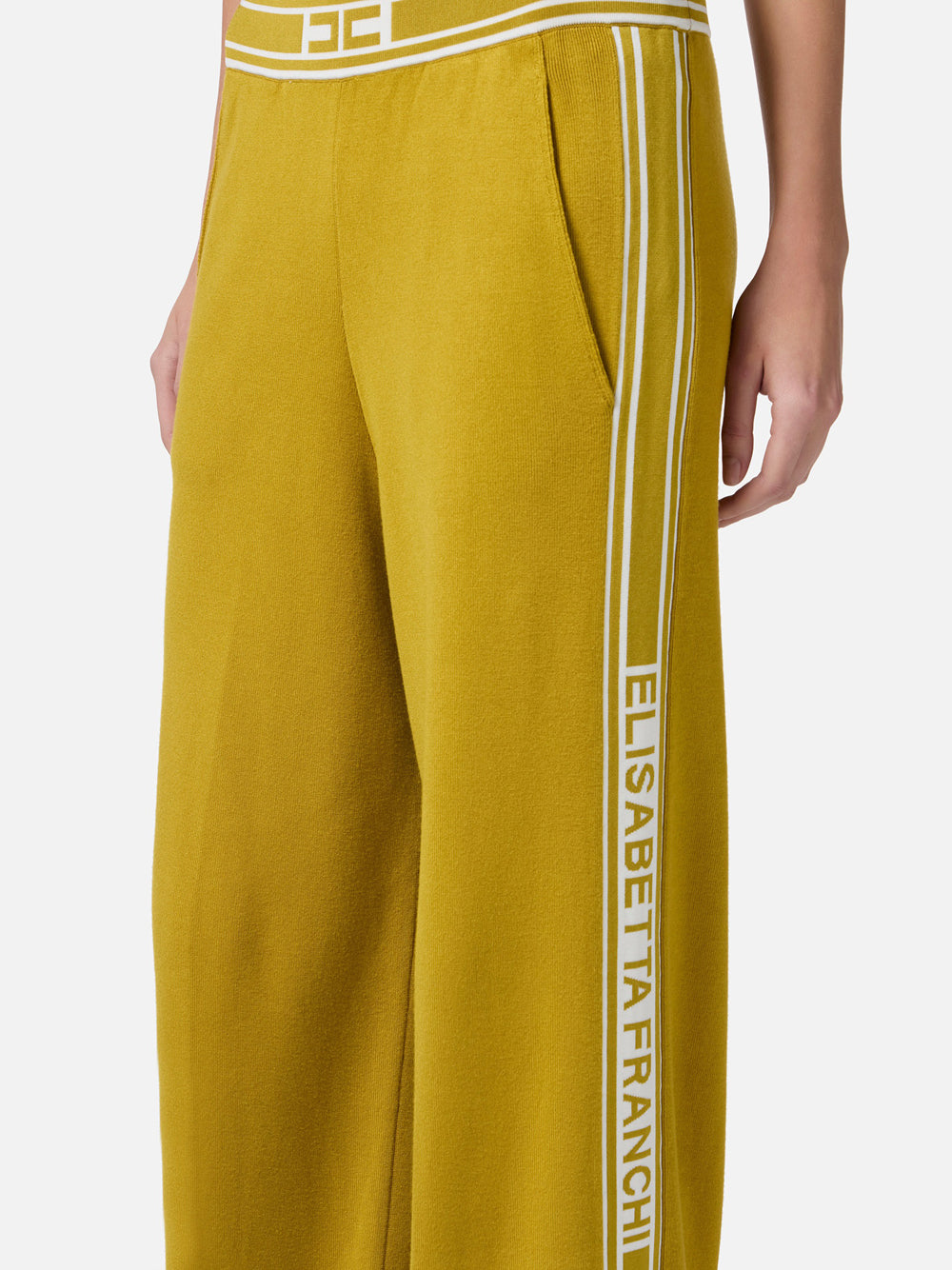 Pantalone Jogger Elisabetta Franchi da Donna - Curry Avorio Giallo