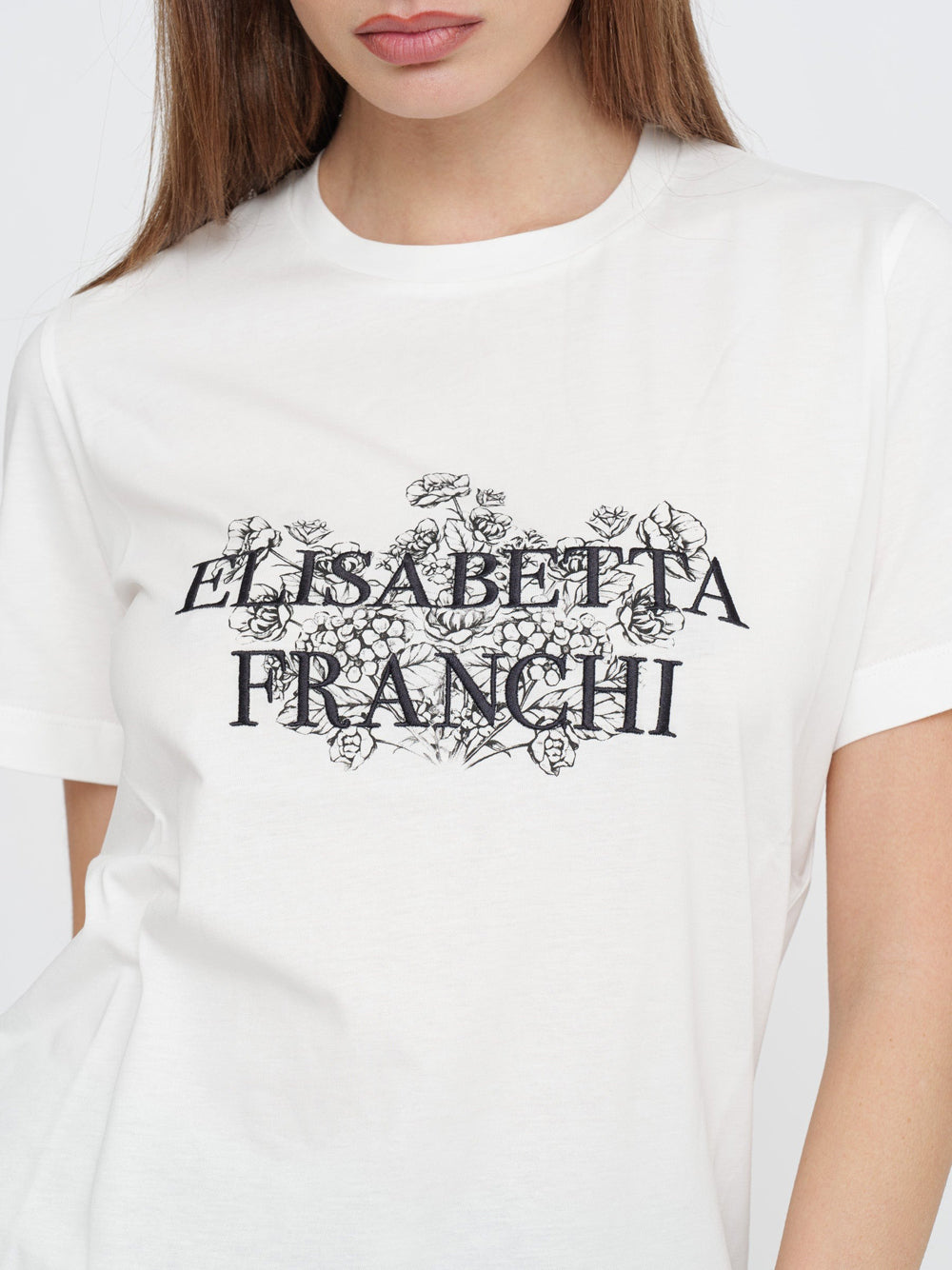 T-shirt Elisabetta Franchi da Donna - Avorio