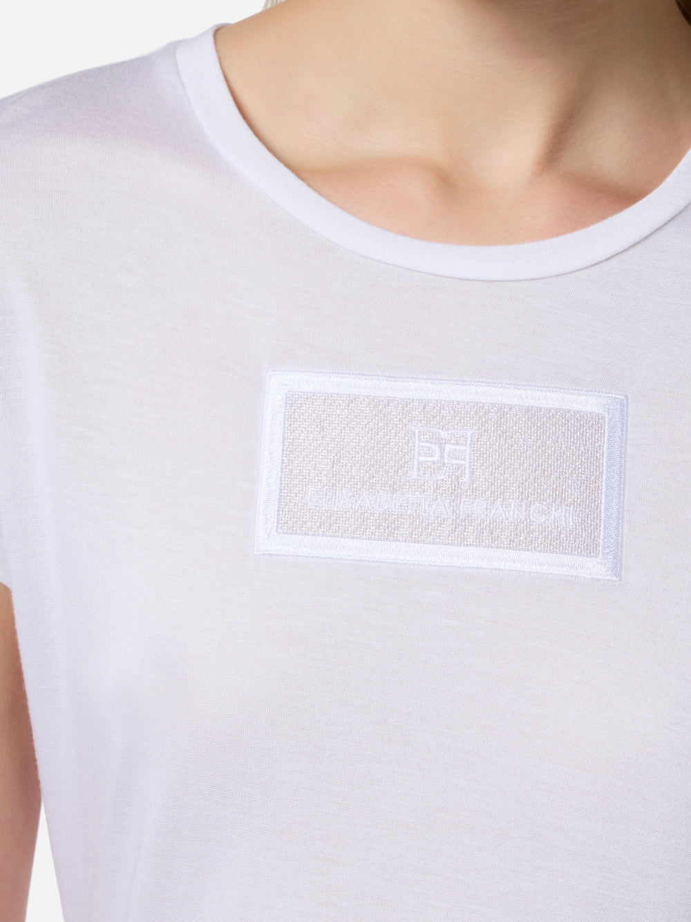 T-shirt Elisabetta Franchi da Donna - Avorio
