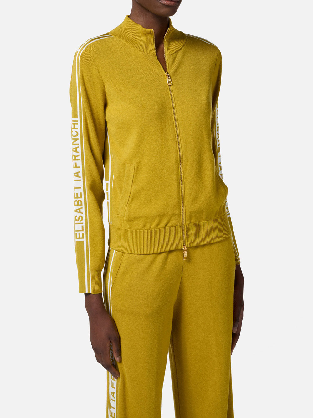 Felpa Zip Elisabetta Franchi da Donna - Giallo