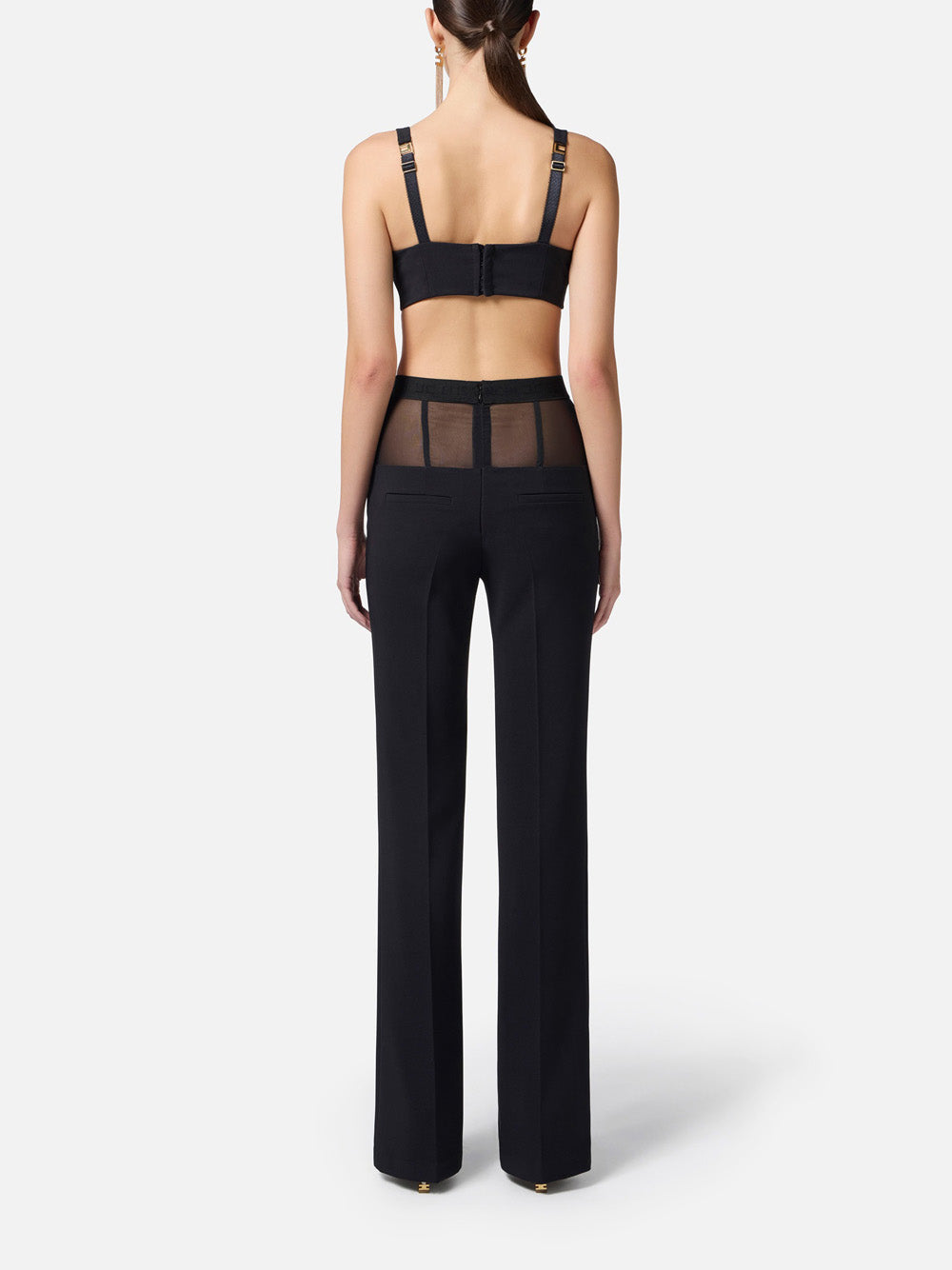 Pantalone Zampa Elisabetta Franchi da Donna - Nero