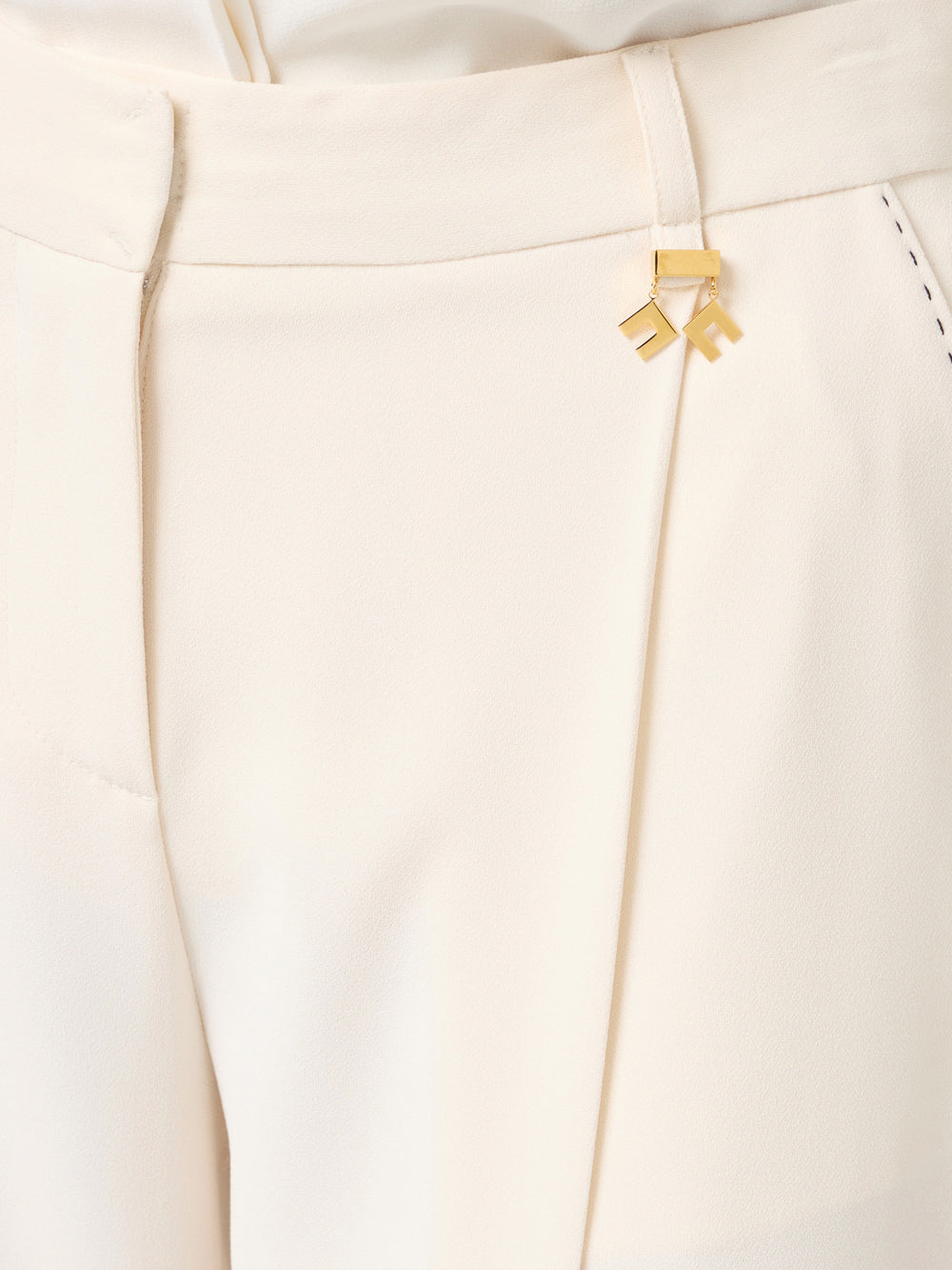 Pantalone Palazzo Elisabetta Franchi da Donna - Avorio