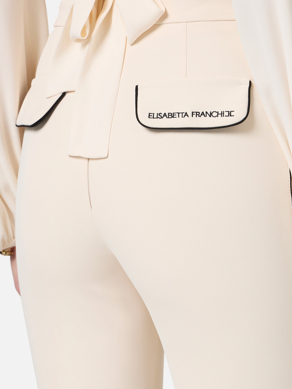 Pantalone Zampa Elisabetta Franchi da Donna - Avorio