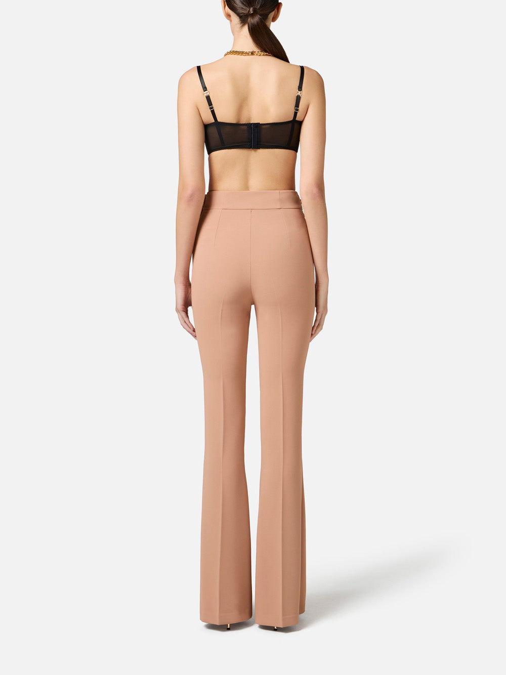 Pantalone Zampa Elisabetta Franchi da Donna - Nudo Beige
