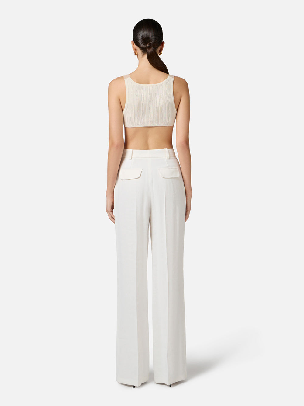 Pantalone Palazzo Elisabetta Franchi da Donna - Avorio
