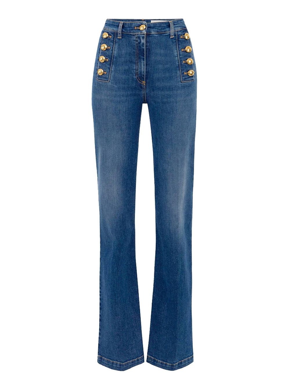 Jeans a Zampa Elisabetta Franchi da Donna - Denim