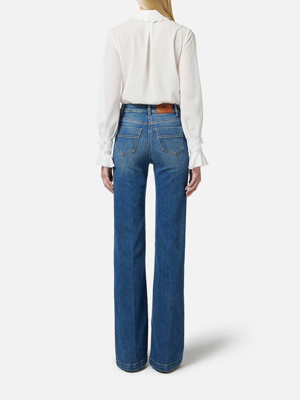 Jeans a Zampa Elisabetta Franchi da Donna - Denim