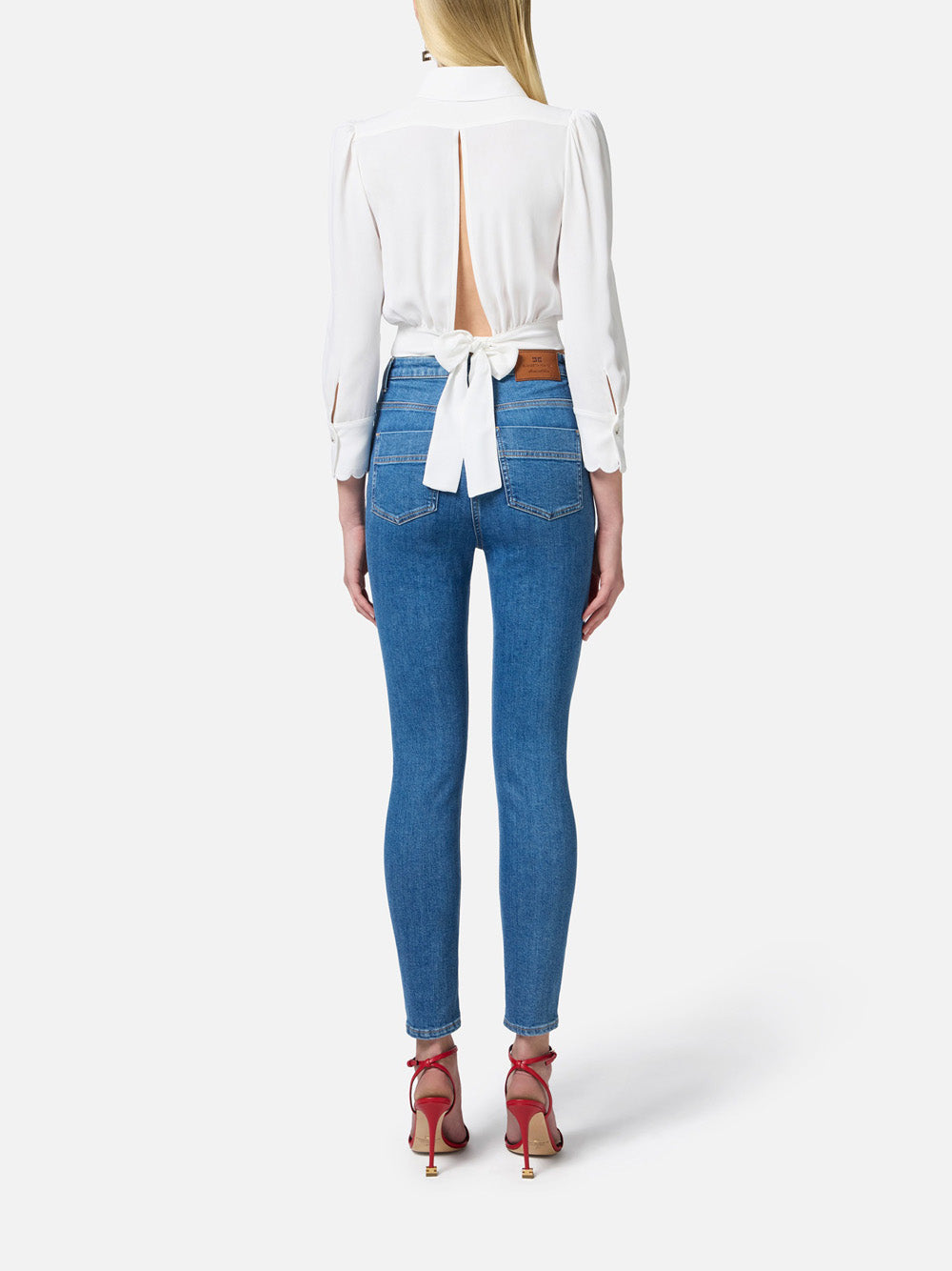 Jeans Slim Elisabetta Franchi da Donna - Denim