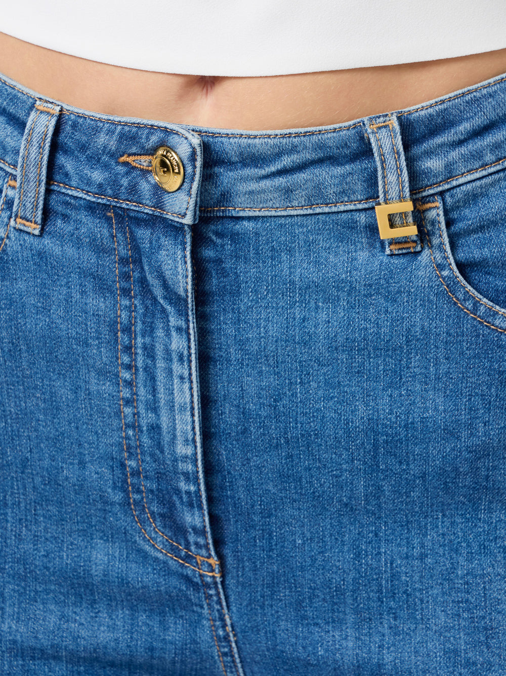 Jeans Slim Elisabetta Franchi da Donna - Denim