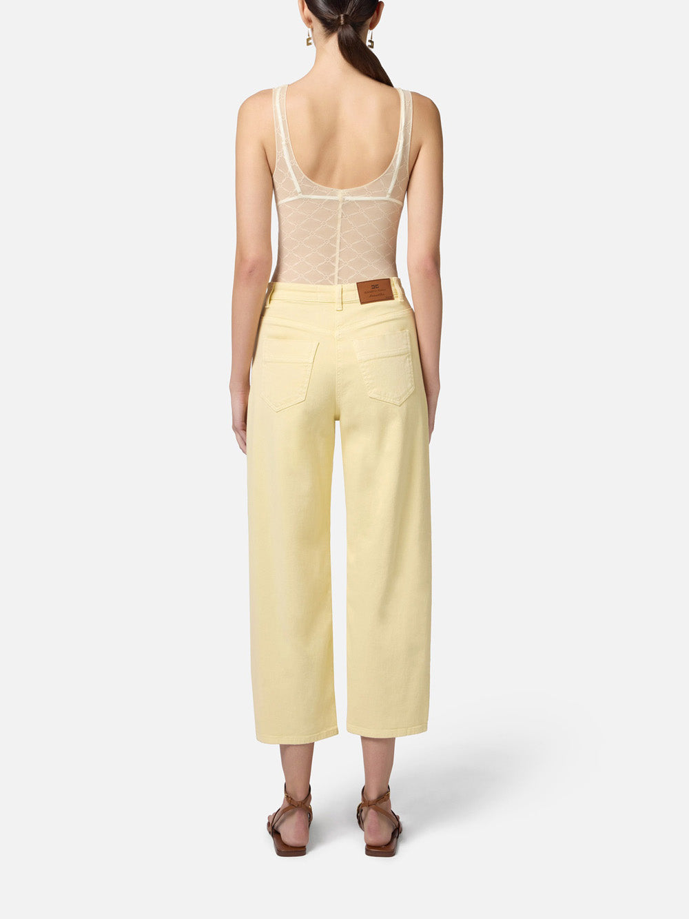 Pantalone Palazzo Elisabetta Franchi da Donna - Lemonade Giallo