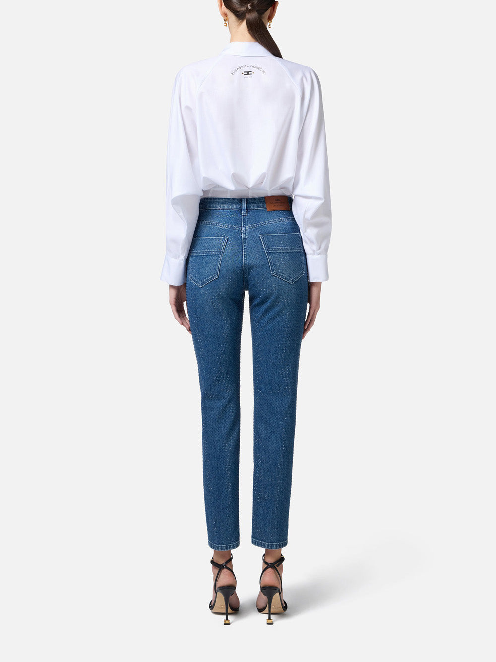 Jeans Slim Elisabetta Franchi da Donna - Denim