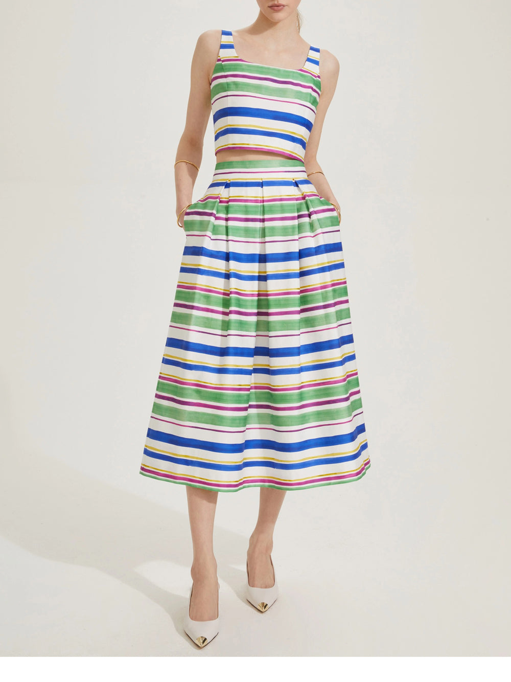 Gonna Longuette Emme Marella Imprint da Donna - Multicolore