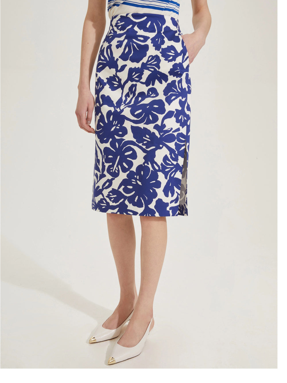 Gonna Midi Emme Marella Calcio da Donna - Blu