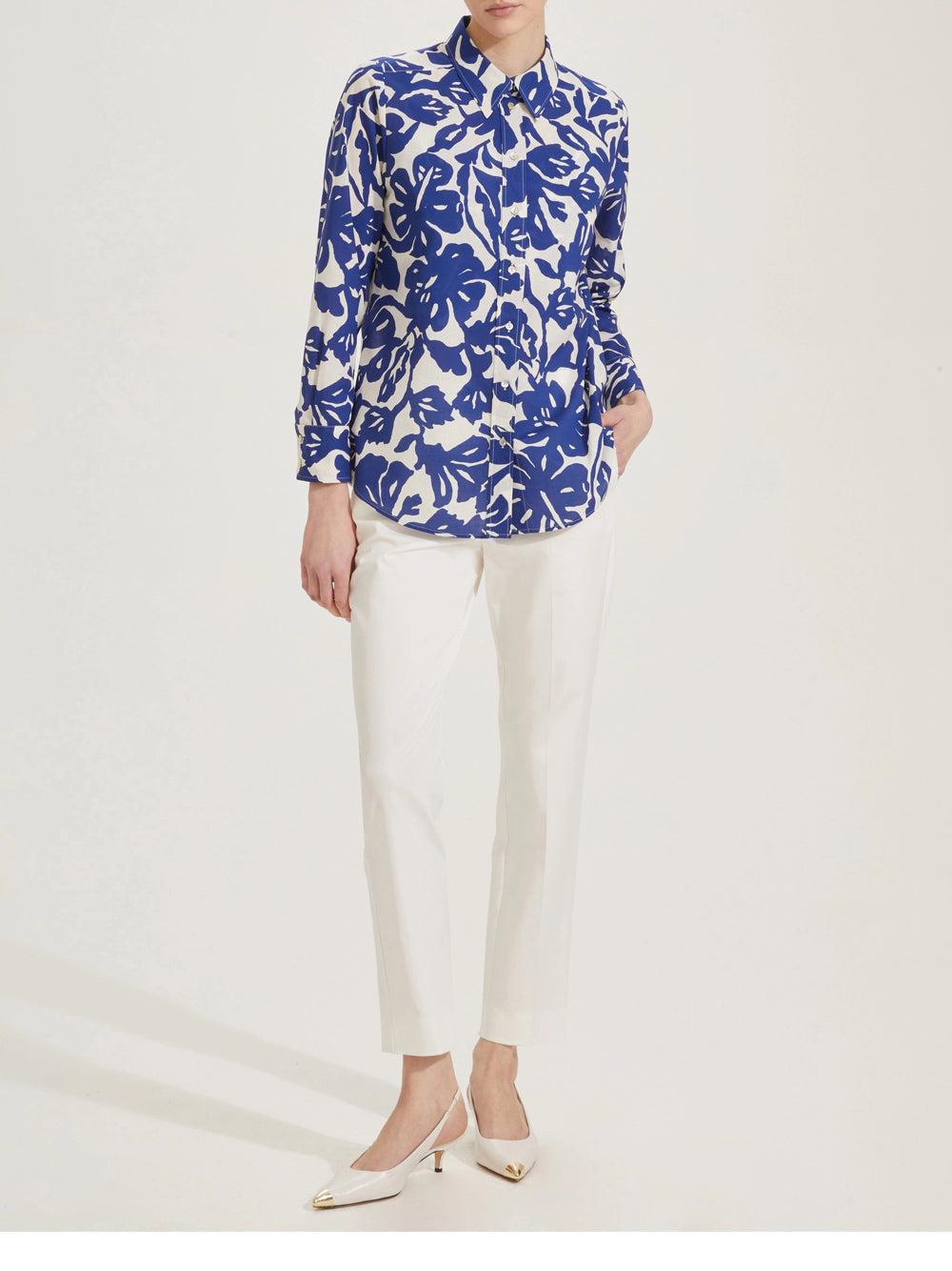 Camicia Fantasia Emme Marella Tritone da Donna - Blu