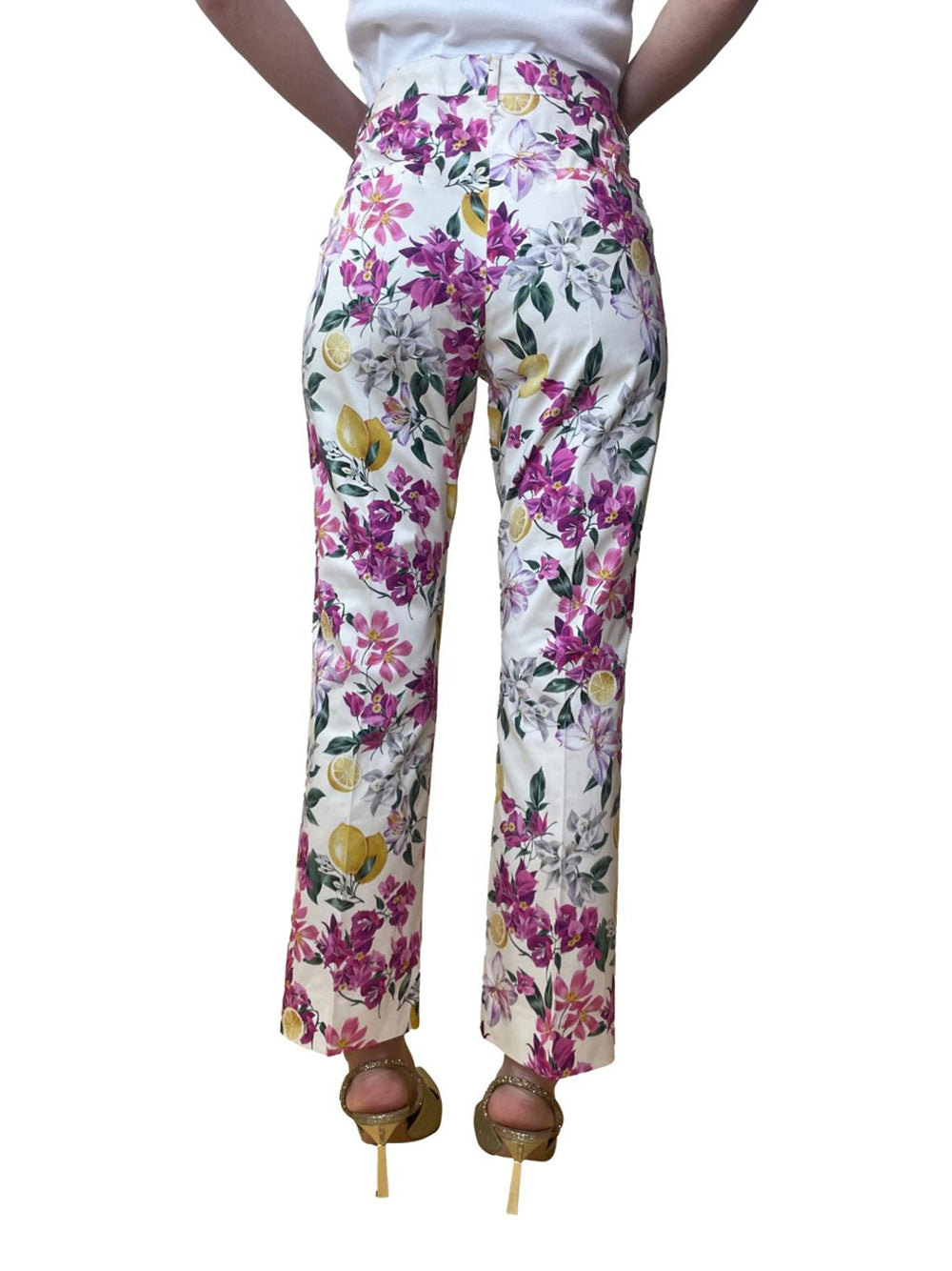 Pantalone Slim Emme Marella Copy da Donna - Floreale Multicolore