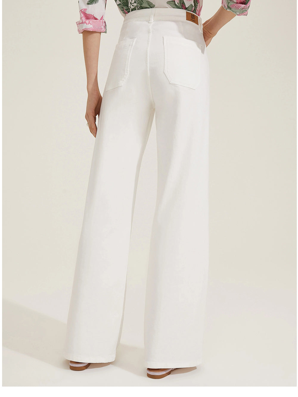 Pantalone Palazzo Emme Marella Samovar da Donna - Bianco