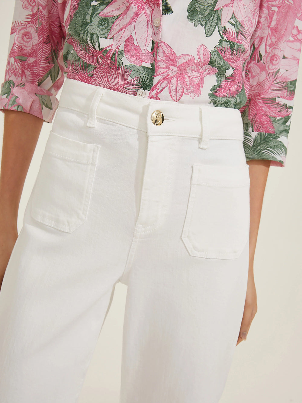 Pantalone Palazzo Emme Marella Samovar da Donna - Bianco