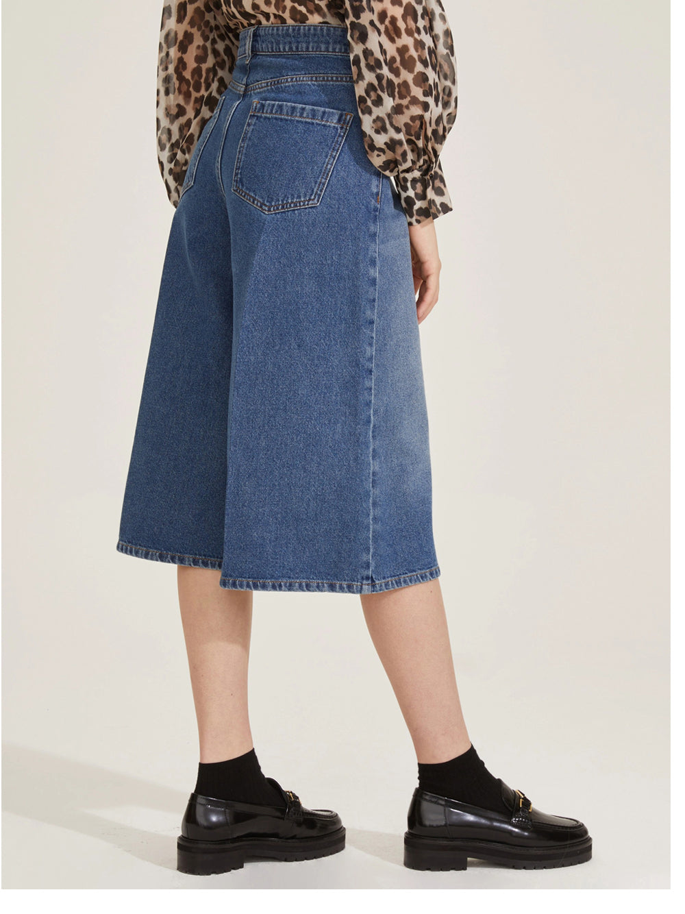 Jeans Wide Cropped Emme Marella da Donna - Denim
