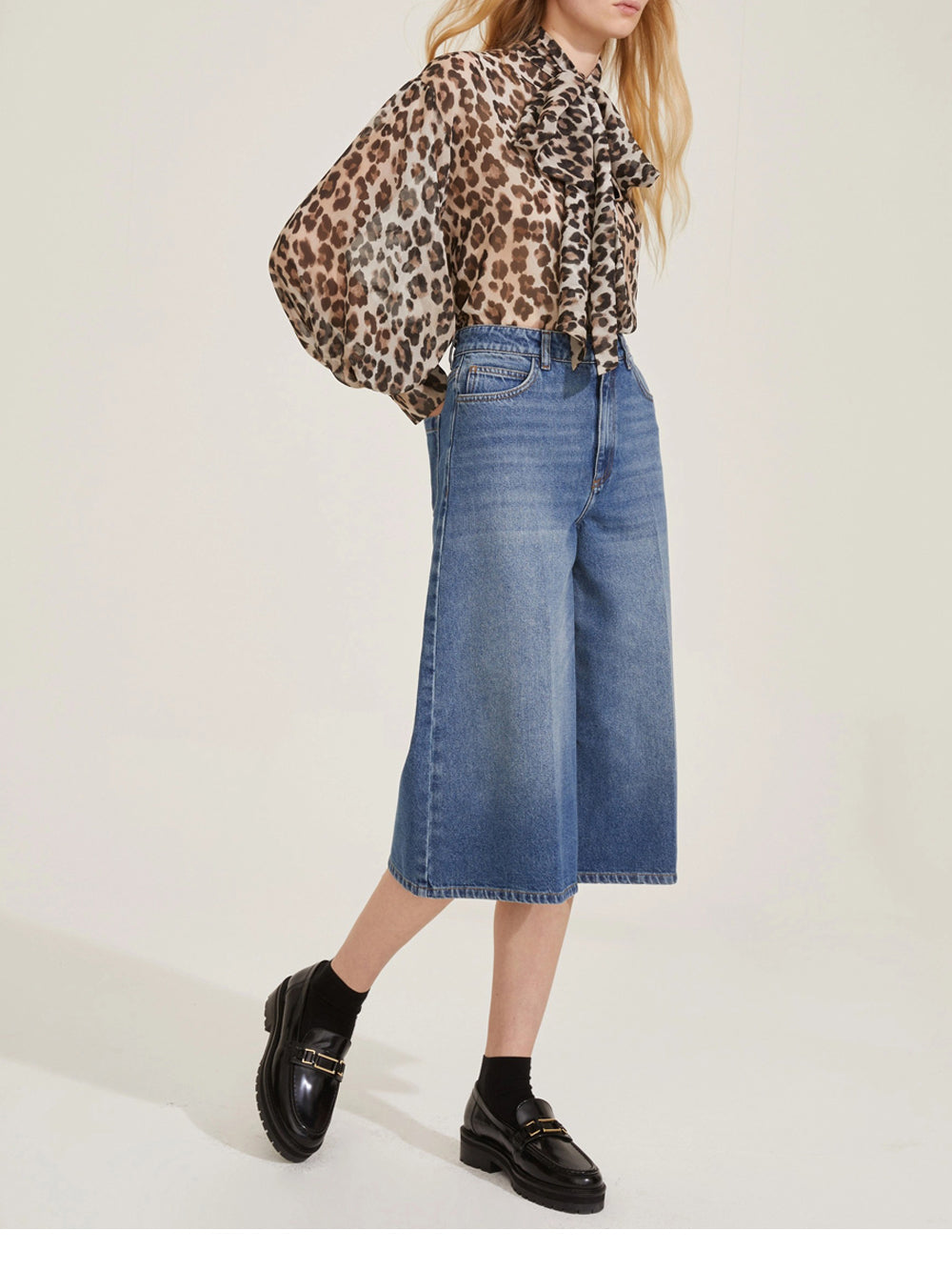 Jeans Wide Cropped Emme Marella da Donna - Denim