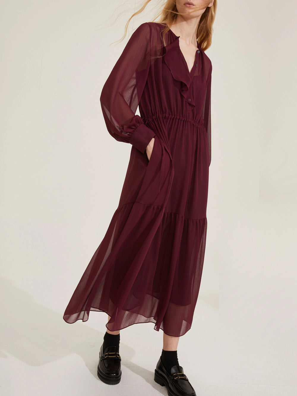 Vestito Longuette Emme Marella Eolie da Donna - Bordeaux