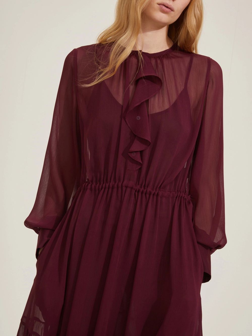 Vestito Longuette Emme Marella Eolie da Donna - Bordeaux