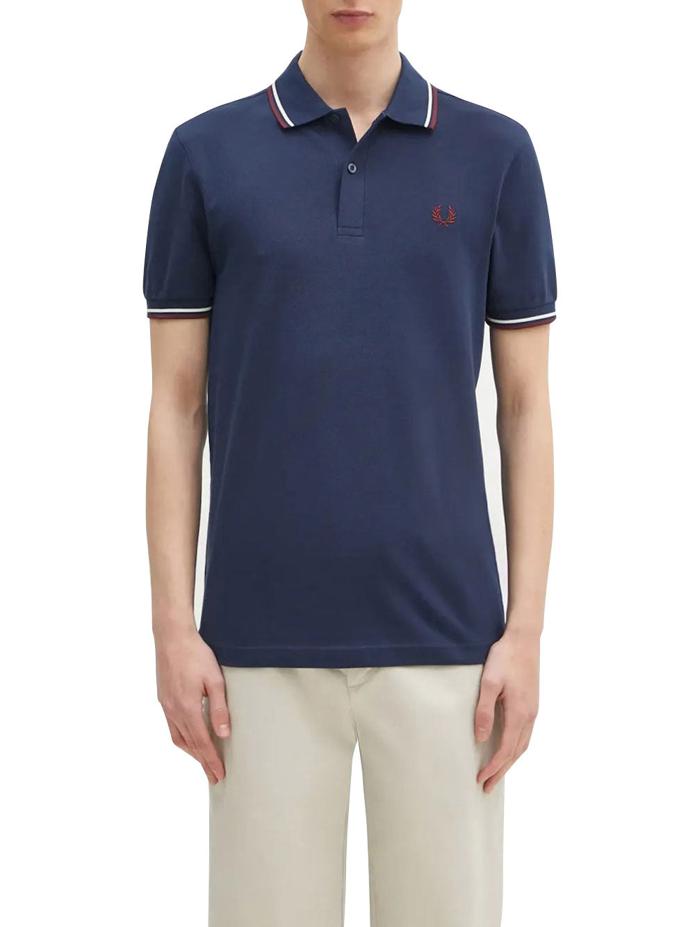 Polo Fred Perry Twin Tipped da Uomo - Blu