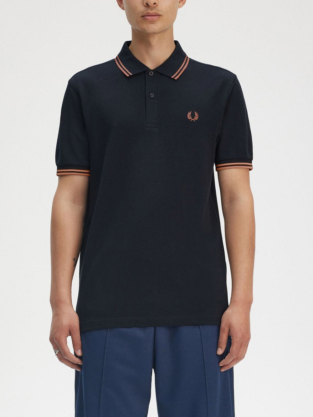 Polo Fred Perry Twin Tipped da Uomo - Blu