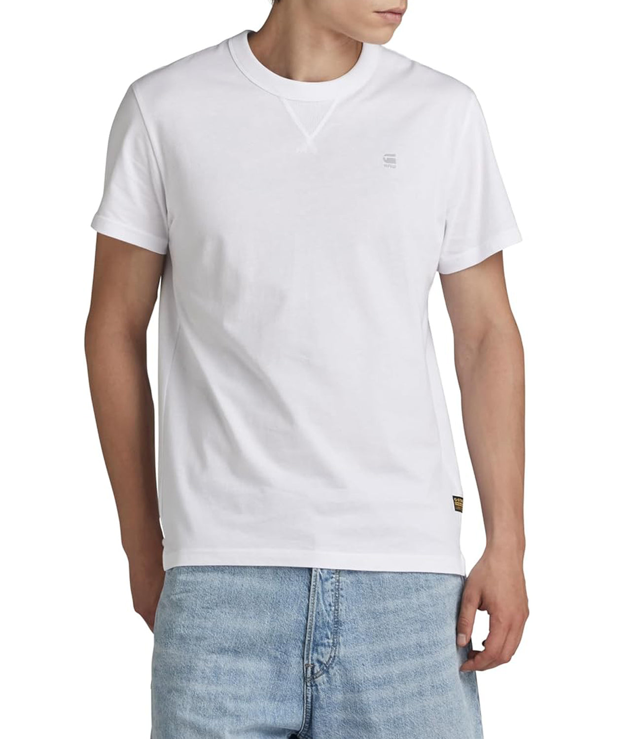G-Star T-shirt Nifous R T Uomo Mod. D24449-336 110 White Bianco