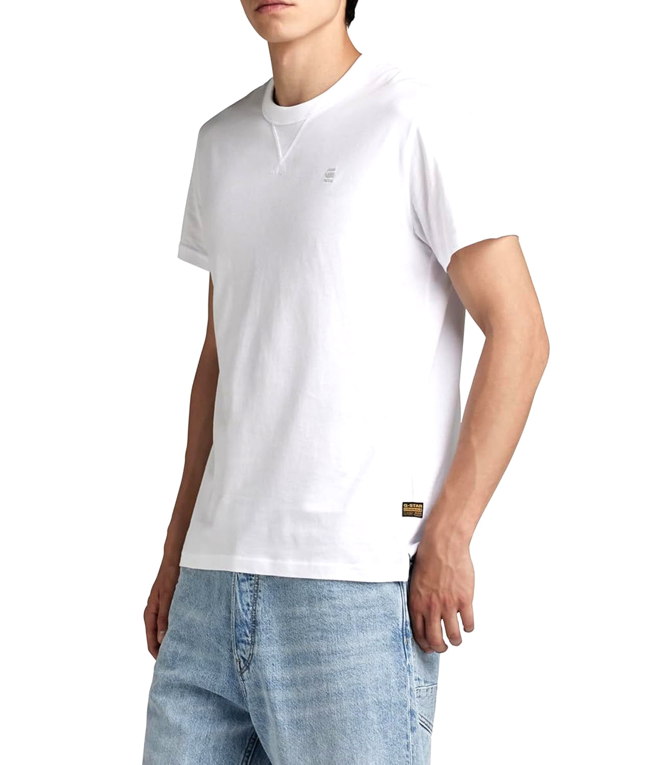 G-Star T-shirt Nifous R T Uomo Mod. D24449-336 110 White Bianco
