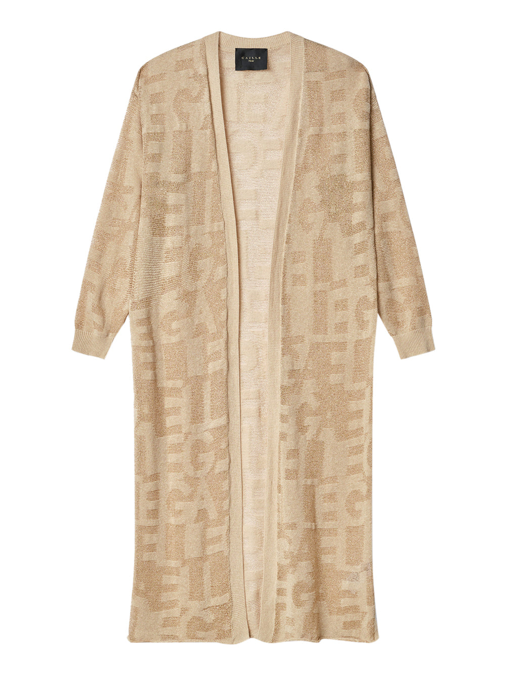 Gaëlle Paris Cardigan lungo Gaelle da Donna - Beige