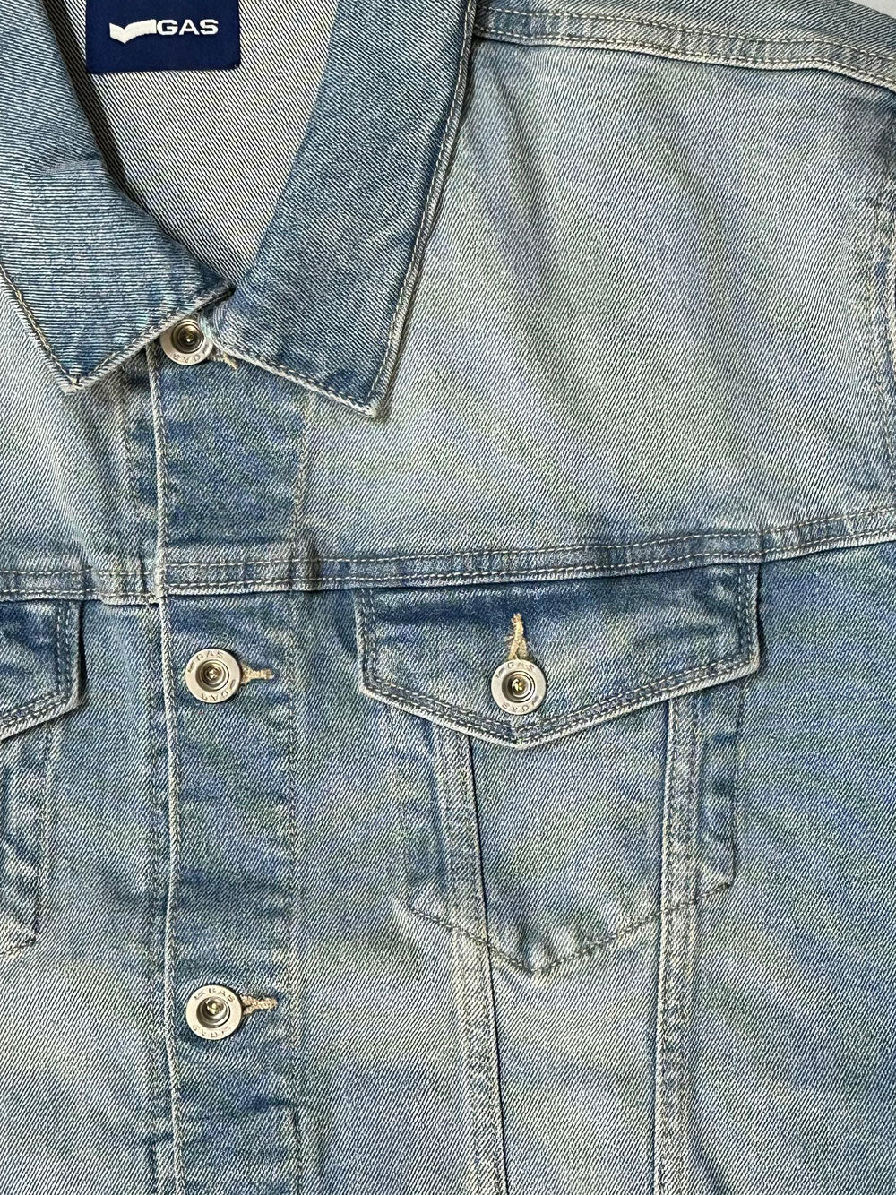 Giubbino di Jeans Gas New Oklahoma Easy da Uomo - Denim