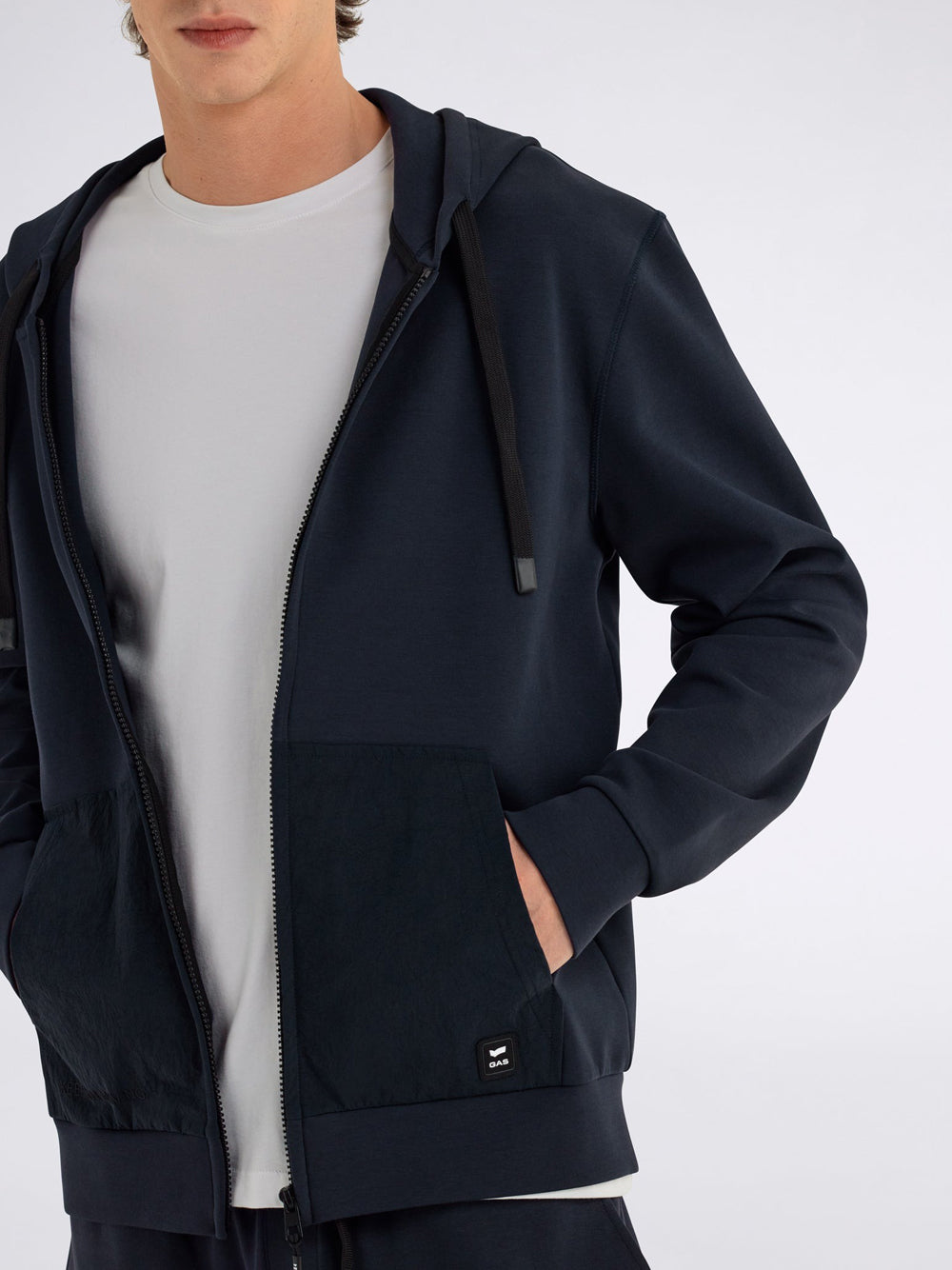 Felpa Zip Gas da Uomo - Blu