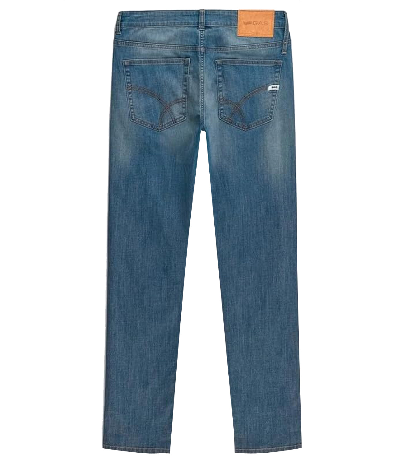 GAS Jeans Uomo Mod. ALBERT SIMPLE REV B0442 25MM Denim Blu