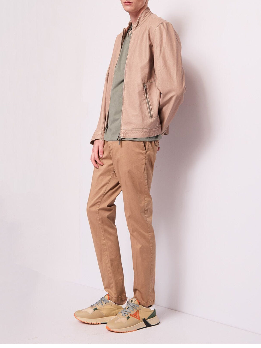 Gaudì Giubbino di Pelle Gaudi da Uomo - Beige