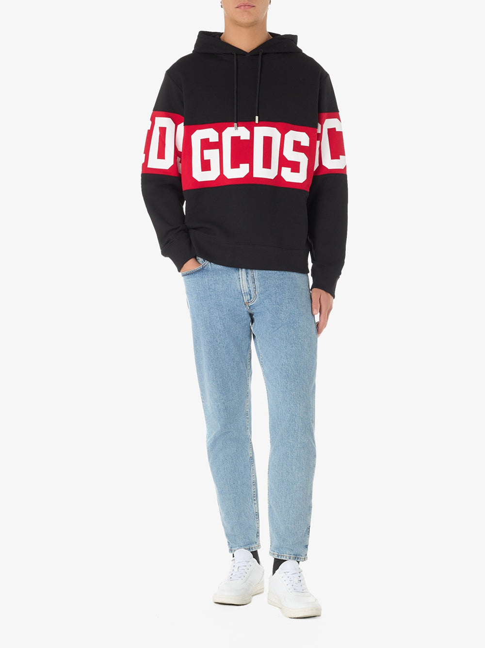 Felpa Cappuccio Gcds da Uomo - Nero