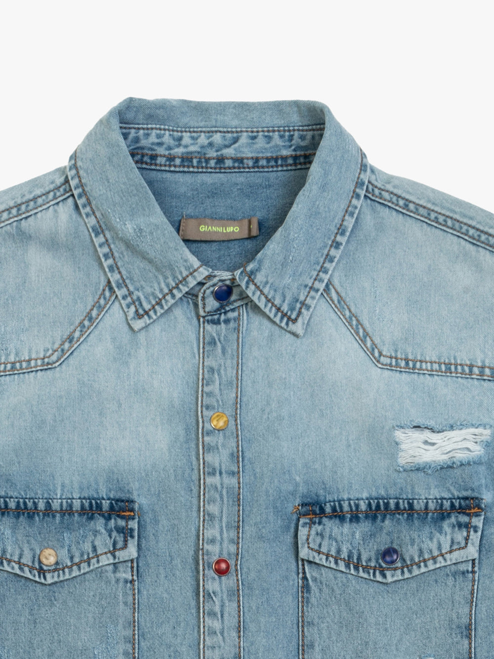 Camicia Jeans Gianni Lupo da Uomo - Denim