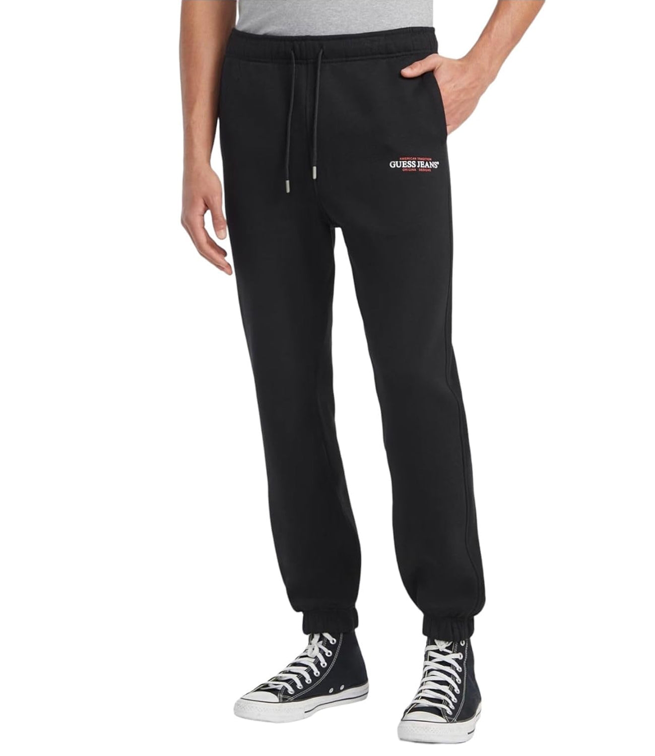 GUESS JEANS Pantalone joggers Uomo Mod. M4YB18 K9W31 JBLK Nero