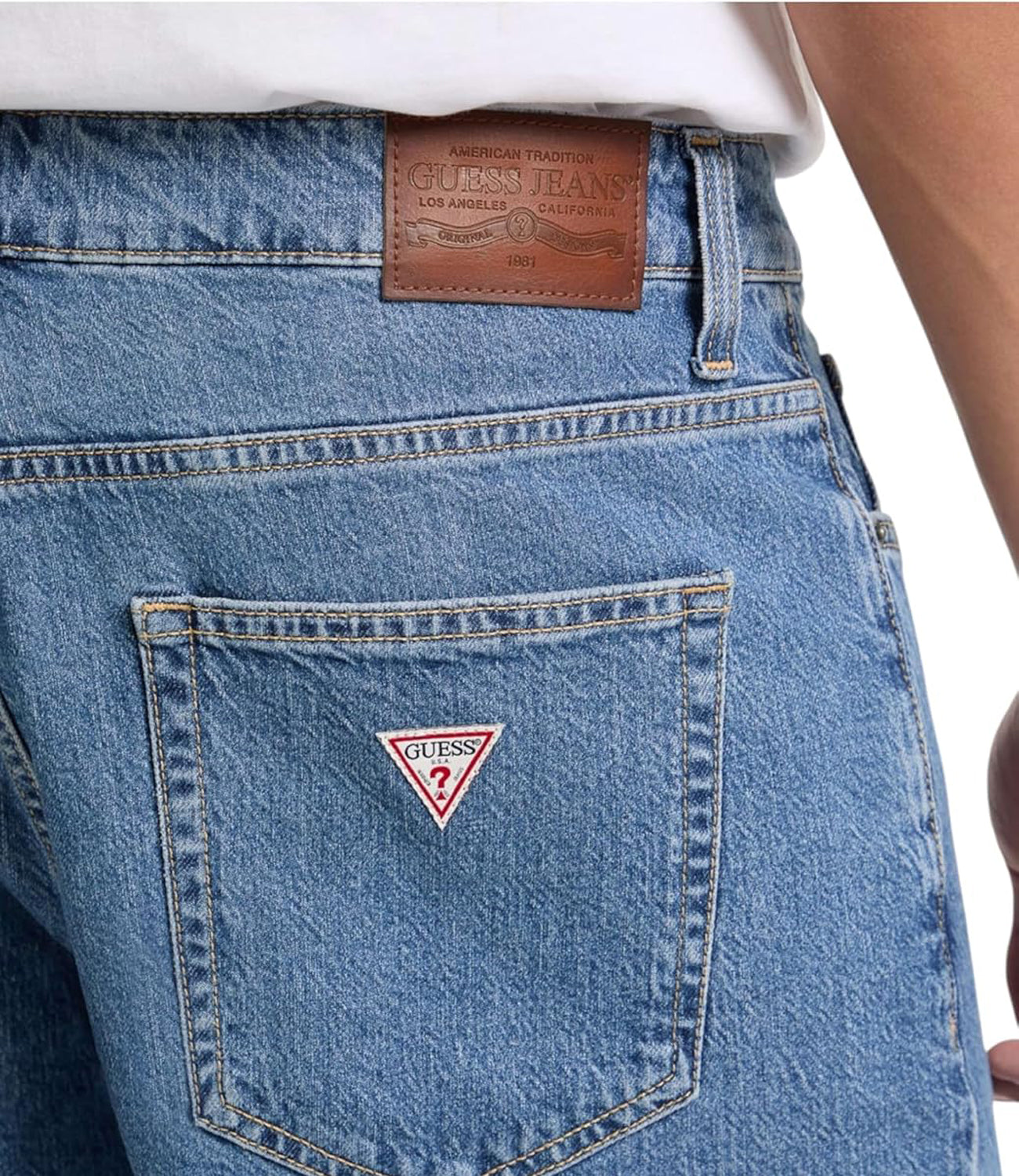 GUESS JEANS Bermuda Jeans Uomo Mod. M4YD37 D5M54 GAM1 DENIM Blu