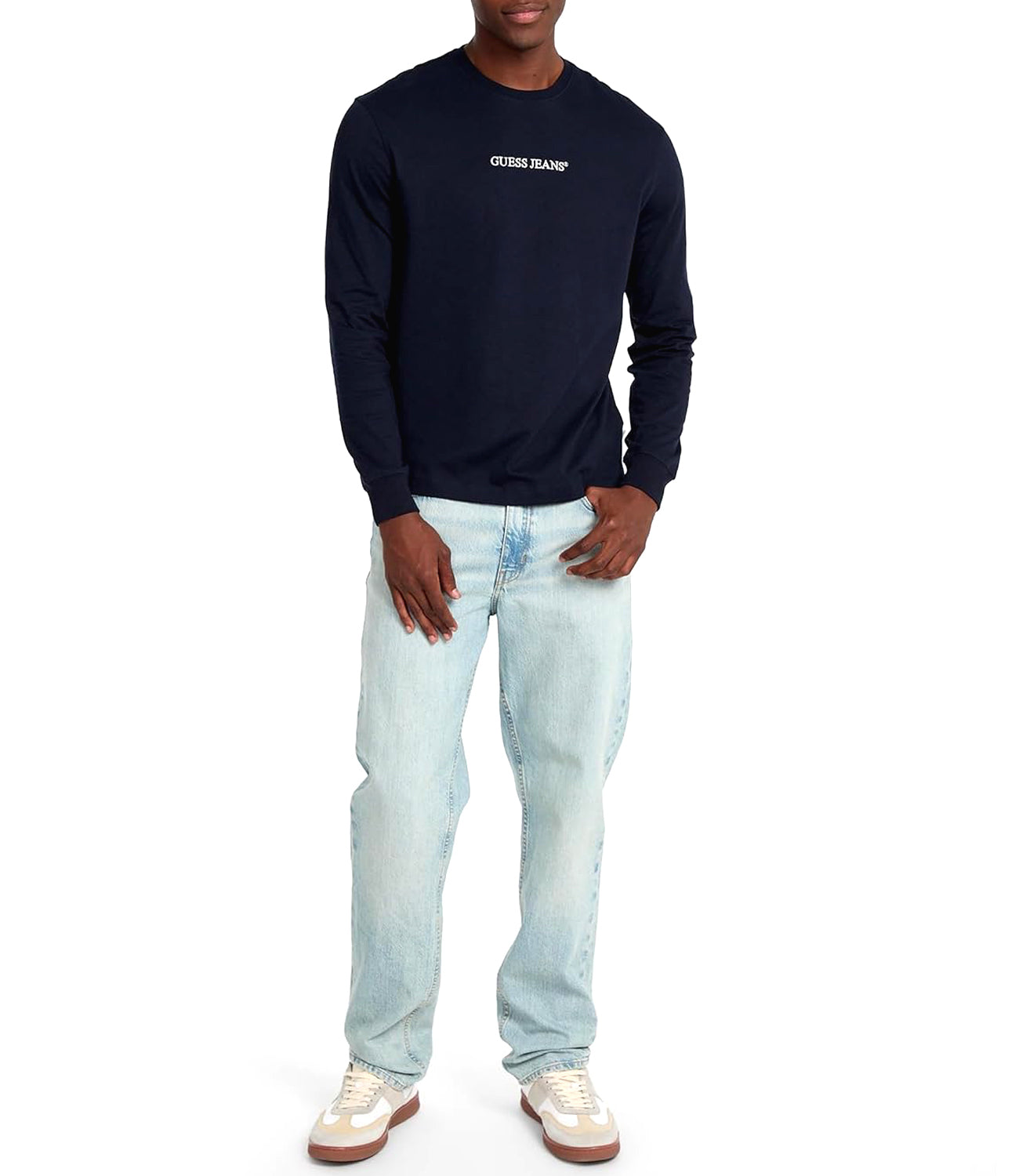 GUESS JEANS T-shitr Maniche Lunghe Uomo Mod. M5RI84 K8HM0 A71W Blu
