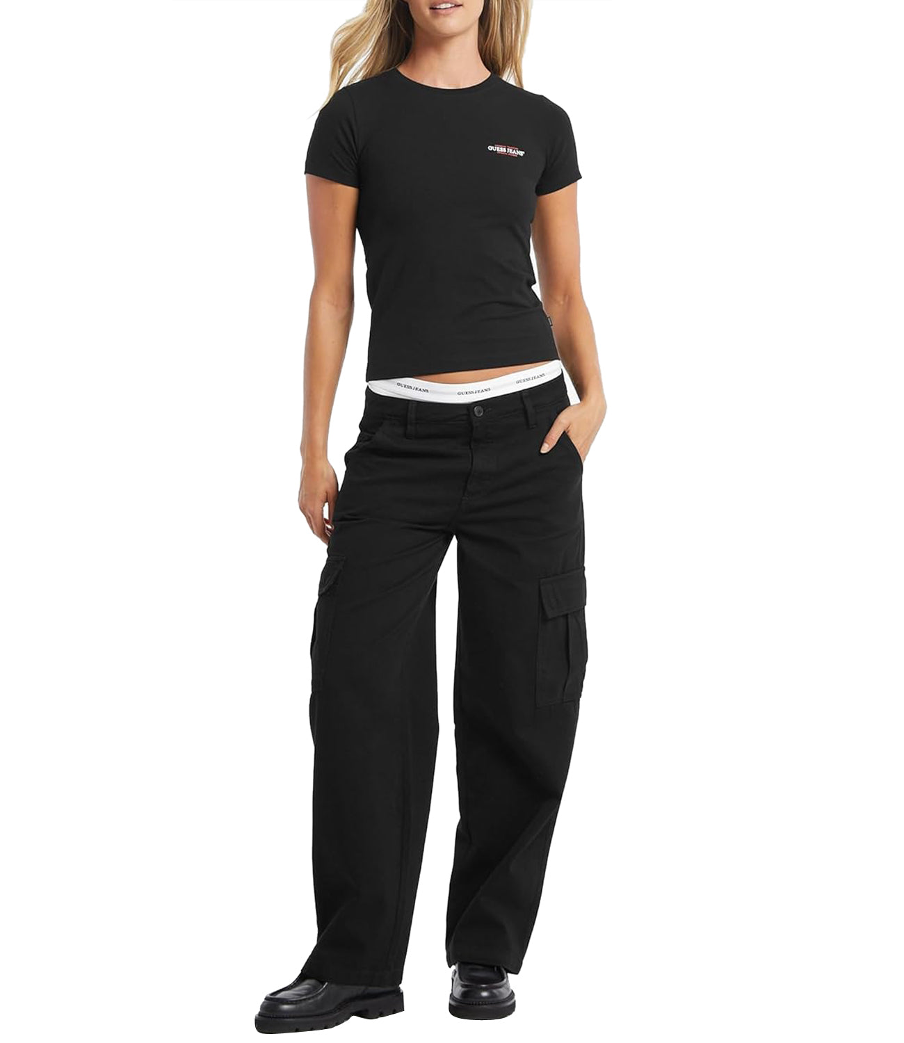 GUESS JEANS T-shirt Donna Mod. W4YI02 J1314 JBLK Nero