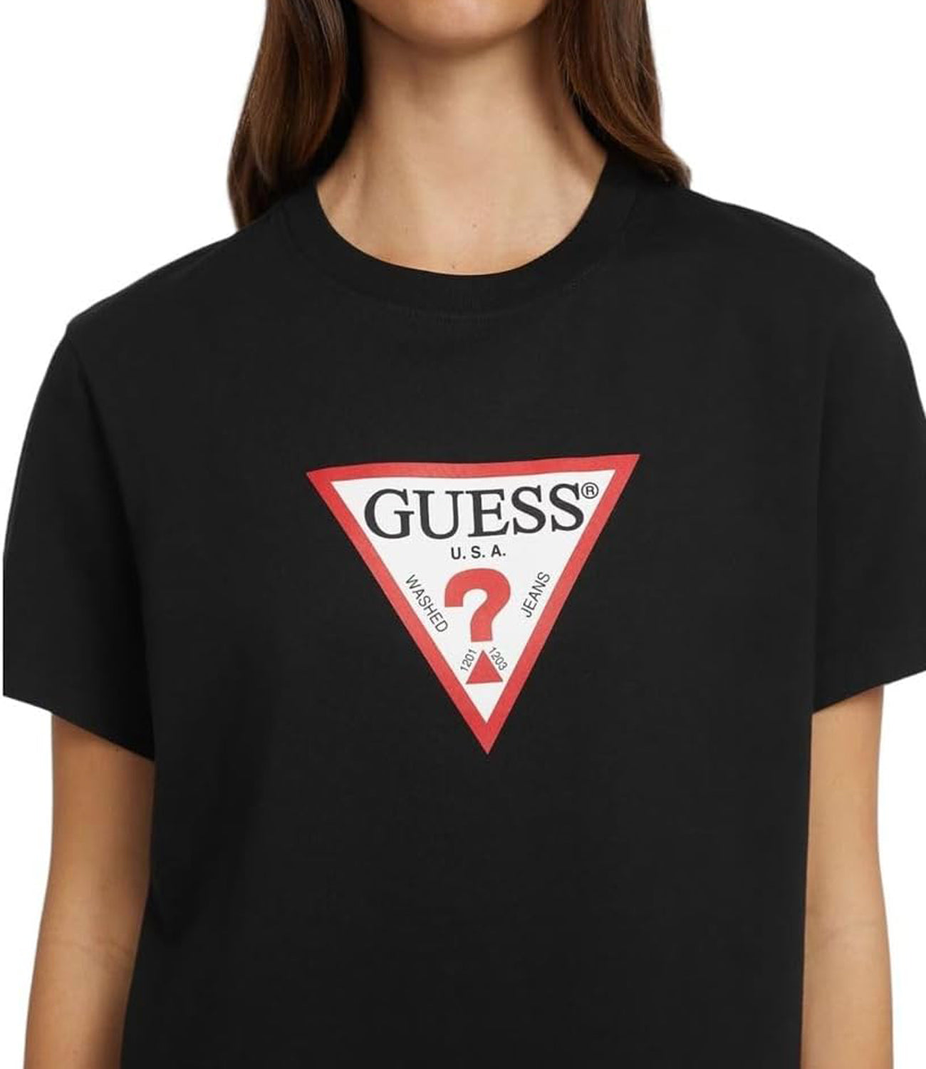 GUESS JEANS T-shirt Donna Mod. W4YI76 K8KM0 JBLK Nero