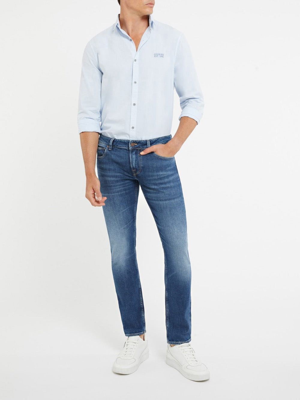 Jeans Slim Guess Miami da Uomo - Denim