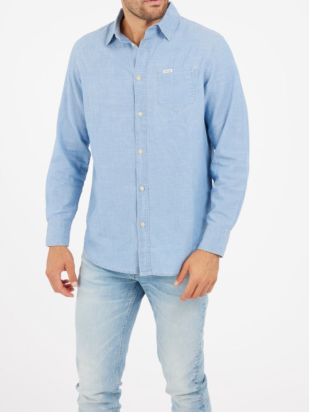 Camicia Jeans Guess Ronnie da Uomo - Denim