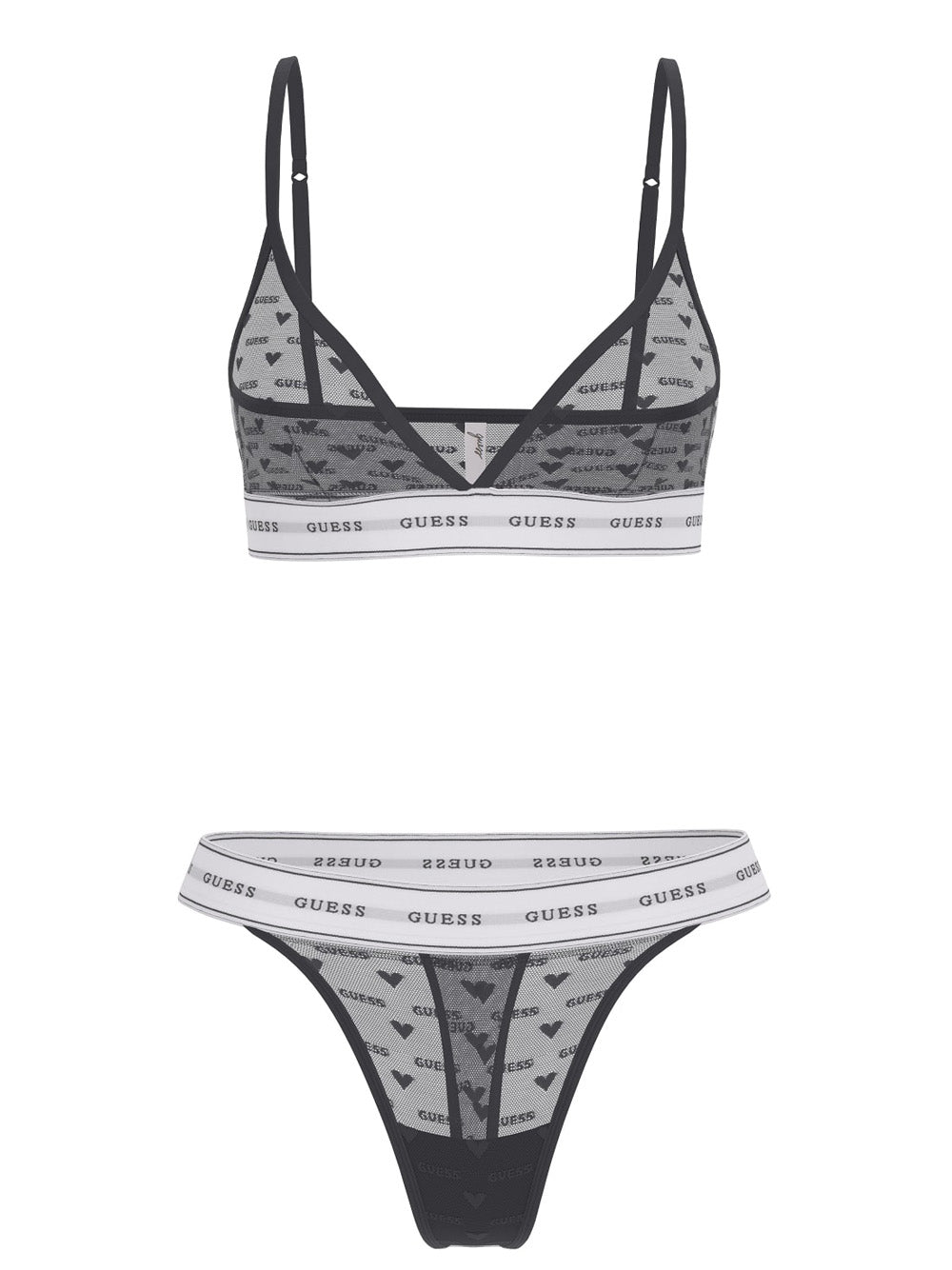 Coordinato Intimo Guess Lisa Triangle Thong da Donna - Nero