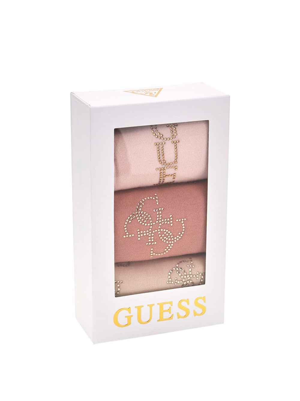 Calzini Guess 3 Pack Fantasy Rhinestones da Donna - Rosa