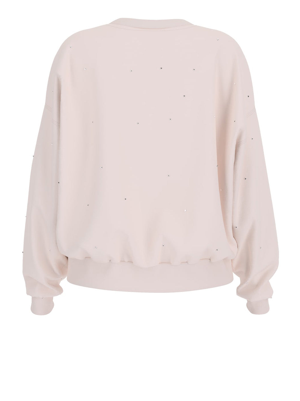 Felpa Guess Rhinestones da Donna - Avorio