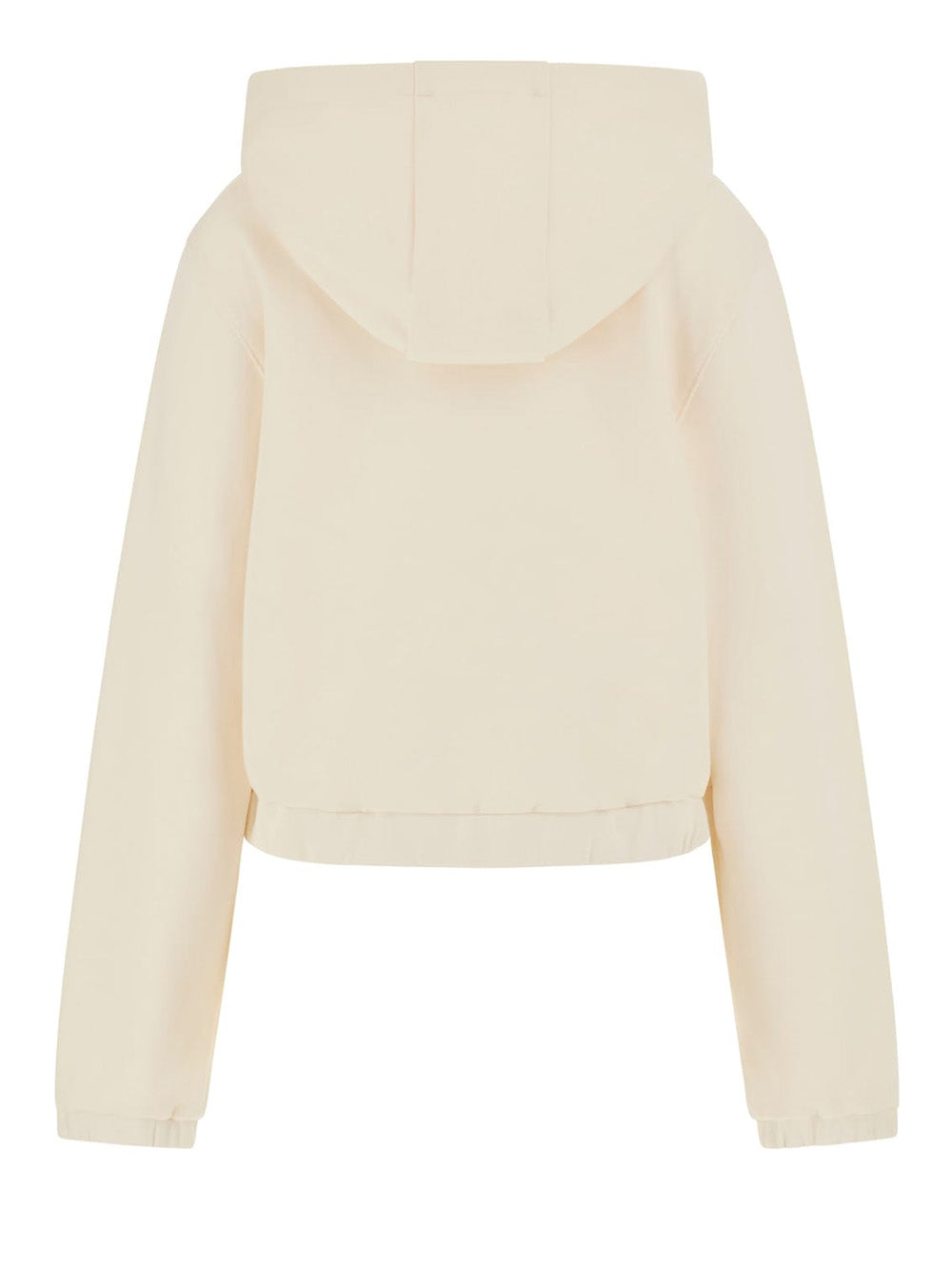 Felpa Zip Guess Roberta Crop da Donna - Avorio